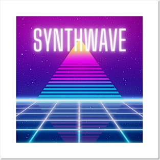 Synthwave Triangle Outrun Posters and Art